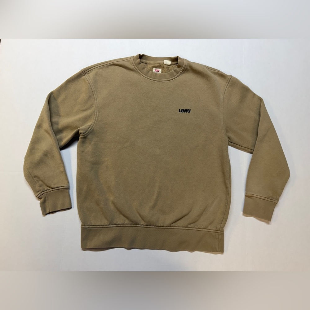 Levi’s‎ Men’s Medium Khaki Tan Fleece Crewneck Sweatshirt